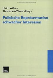 Cover of: Politische Repräsentation schwacher Interessen.