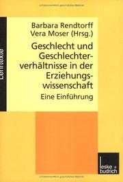 Cover of: Geschlecht und Geschlechterverhältnis in der Erziehungswissenschaft. Eine Einführung.