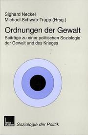 Cover of: Ordnungen der Gewalt.
