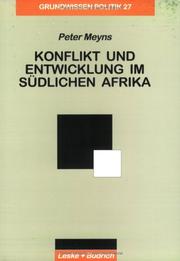 Cover of: Konflikt und Entwicklung im Südlichen Afrika