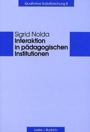 Cover of: Interaktion in pädagogischen Institutionen.