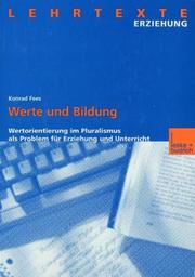 Cover of: Werte und Bildung.