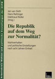 Cover of: Die Republik auf dem Weg zur Normalität?