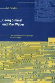 Cover of: Georg Simmel und Max Weber. Über zwei Entwicklungswege der Soziologie.