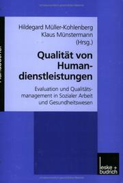 Cover of: Qualität von Humandienstleistungen.