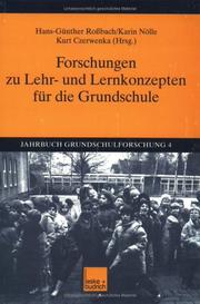 Cover of: Forschungen zu Lehr- und Lernkonzepten für die Grundschule