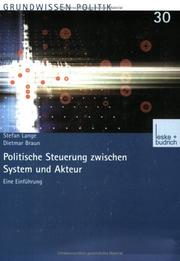 Cover of: Politische Steuerung zwischen System und Akteur. Eine Einführung. by Stefan Lange, Dietmar Braun