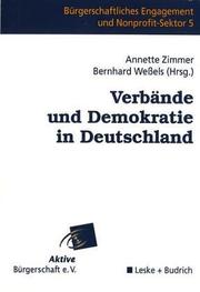 Cover of: Verbände und Demokratie in Deutschland.