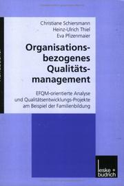Cover of: Organisationsbezogenes Qualitätsmanagement.