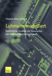 Cover of: Luhmann modelliert