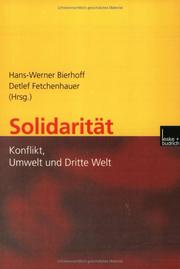 Cover of: Solidarität, Konflikt, Umwelt und Dritte Welt
