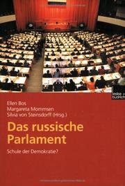 Cover of: Das russische Parlament by Ellen Bos, Margareta Mommsen, Silvia von Steinsdorff