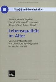 Cover of: Lebensqualität im Alter.