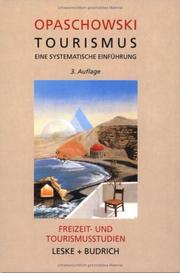 Cover of: Tourismus. Eine systematische Einführung - Analysen und Prognosen.