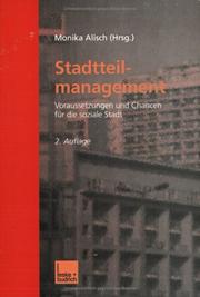 Cover of: Stadtteilmanagement. Voraussetzungen und Chancen für die soziale Stadt.