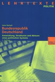 Cover of: Bundesrepublik Deutschland.