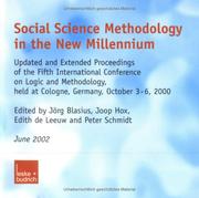 Cover of: Social Science Methodology in the New Millennium: Updated and Extended Proceedings of the Fifth International Conference on Logic and Methodology held at Cologne, Germany, October 3-6, 2000