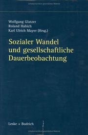 Cover of: Sozialer Wandel und gesellschaftliche Dauerbeobachtung.