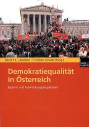 Cover of: Demokratiequalität in Österreich. Zustand und Entwicklungsperspektiven.