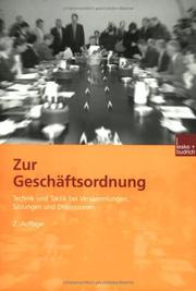 Cover of: Zur Geschäftsordnung.