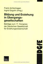Cover of: Bildung und Erziehung in Übergangsgesellschaften