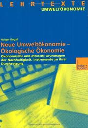 Cover of: Ökologische Ökonomie - Neue Umweltökonomie.