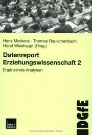Cover of: Datenreport Erziehungswissenschaft