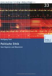 Cover of: Politische Ethik. Über moralische Konflikte im politischen Kontext.