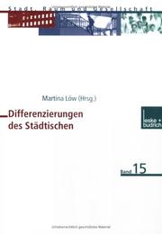 Cover of: Differenzierungen des Städtischen