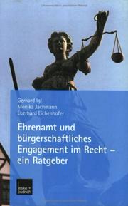 Cover of: Ehrenamt und bürgerschaftliches Engagement im Recht. Ein Ratgeber. by Gerhard Igl, Monika Jachmann, Eberhard Eichenhofer