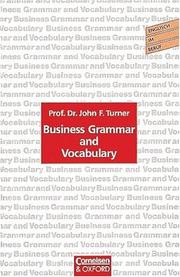 Cover of: Business Grammar and Vocabulary, Übungsbuch by John F. Turner