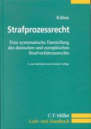 Cover of: Strafprozessrecht.