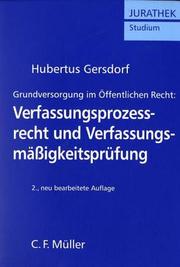 Cover of: Verfassungsprozeßrecht und Verfassungsmäßigkeitsprüfung