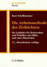 Cover of: Die Arbeitsmethode des Zivilrichters.