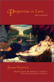 Propertius in love by Sextus Propertius