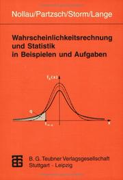 Cover of: Wahrscheinlichkeitsrechnung und Statistik in Beispielen und Aufgaben.