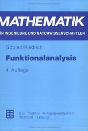 Cover of: Funktionalanalysis