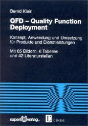 Cover of: QFD. Quality Function Deployment.