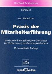 Cover of: Praxis der Mitarbeiterführung.