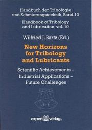 Cover of: New Horizons for Tribology and Lubricants