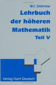 Cover of: Lehrbuch der höheren Mathematik, Bd.5