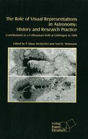 Cover of: The Role of Visual Representations in Astronomy: History and Research Practice.