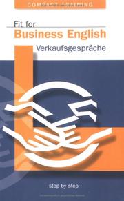 Cover of: Fit for Business English, Verkaufsgespräche by Robert Tilley