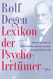 Cover of: Lexikon der Psycho- Irrtümer. by Rolf Degen