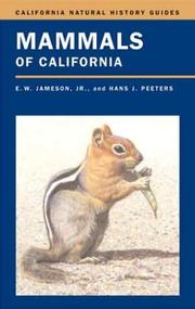 Cover of: Mammals of California (California Natural History Guides) by E. W. Jameson Jr., Hans J. Peeters