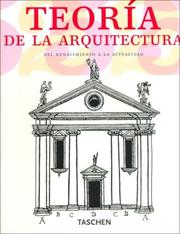 Cover of: Teoria de La Arquitectura (Klotz)