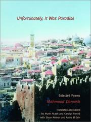 Cover of: Unfortunately, It Was Paradise by Mahmoud Darwish