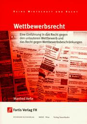 Cover of: Wettbewerbsrecht. by Manfred Heße