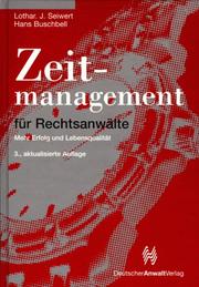 Cover of: Zeitmanagement für Rechtsanwälte. Mehr Erfolg und Lebensqualität.