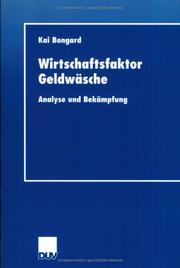 Cover of: Wirtschaftsfaktor Geldwäsche. Analyse und Bekämpfung